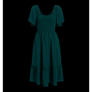 Hill House Home The Crepe Louisa Nap Dress - Botanical Garden Crepe Size LBotani